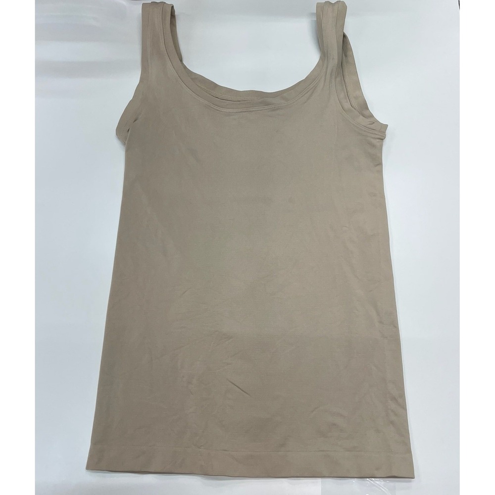 Baliโ Comfort Revolution Seamless Tank Top Tan Beige Scoop Neck 2B88 Small S/5